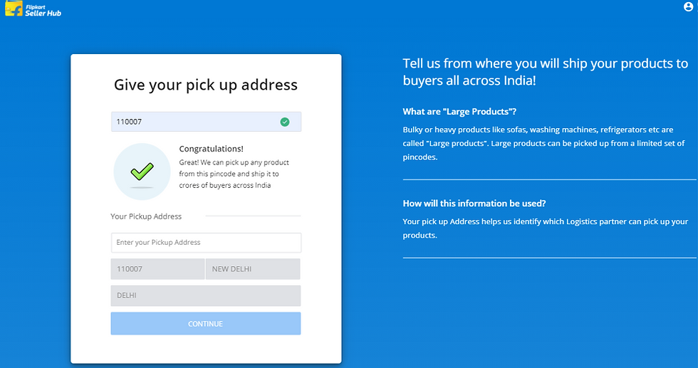 Verification of address for New Seller Account on Flipkart