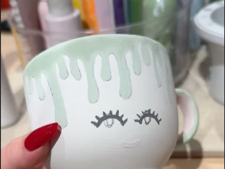 A painted mug