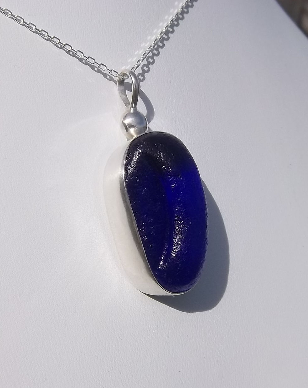Cobalt Blue 'Bottom Wedge' Pendant