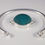 Thumbnail: Teal Blue/Green Sea Glass Bangle Bracelet