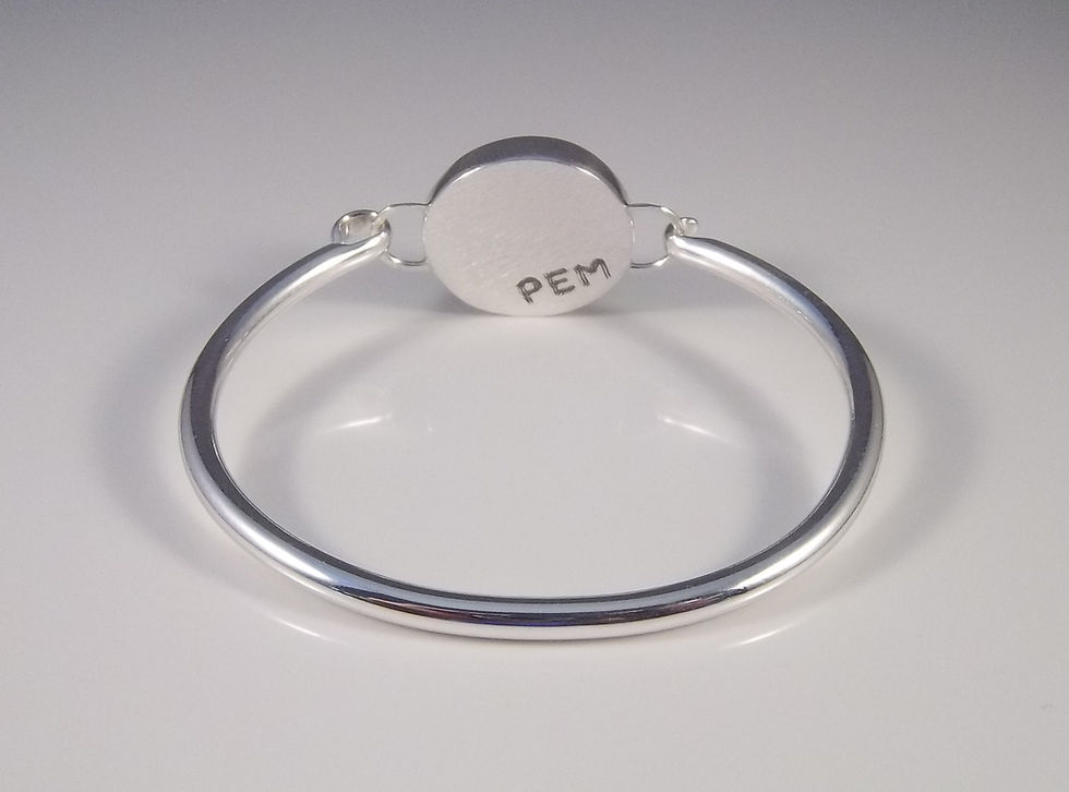 Thumbnail: Lime Green Sea Glass Bangle Bracelet
