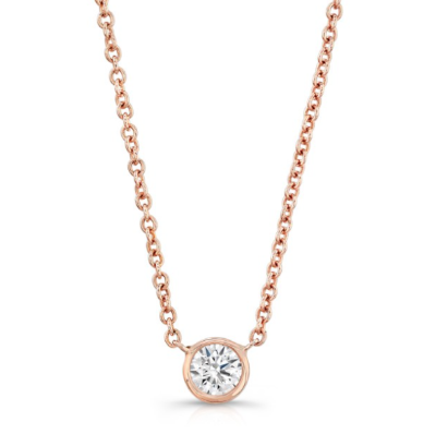 14k Rose Gold Diamond necklace