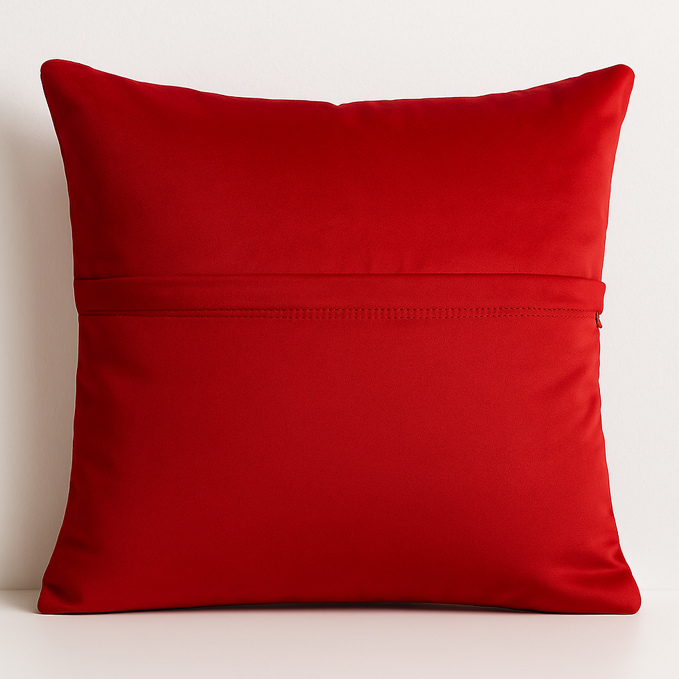 Thumbnail: 16"x16" Heritage Charm – Red Velvet Cushion Cover with Gold Zari Motifs