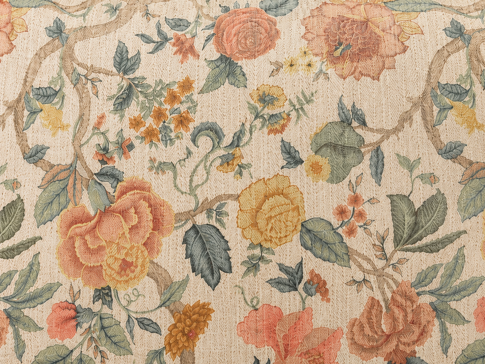 Thumbnail: 24x24 Vintage Floral Garden Printed Cushion Cover