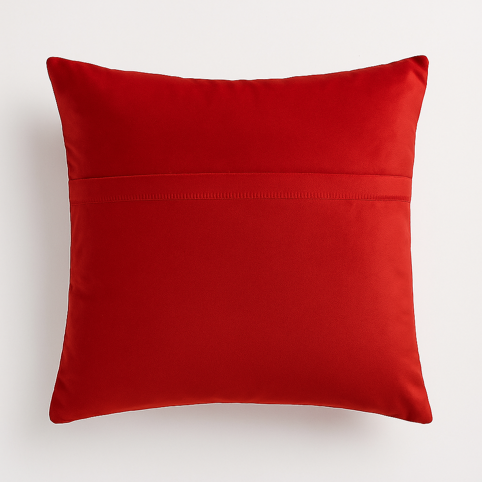 Thumbnail: Regal Stripes – Red Velvet Cushion Cover with Golden Vertical Embroidery
