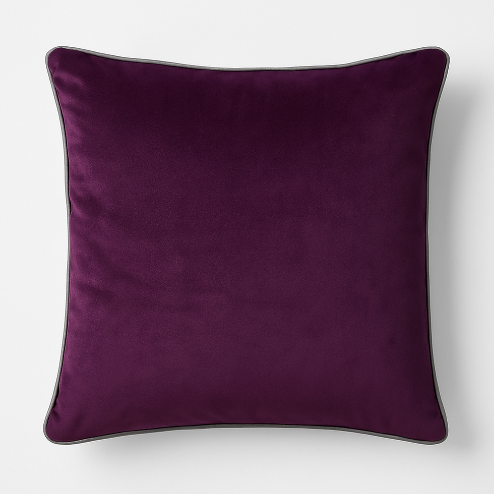 Thumbnail: 16"x16" Velvet & Satin Reversible Cushion Cover with Contrast Piping