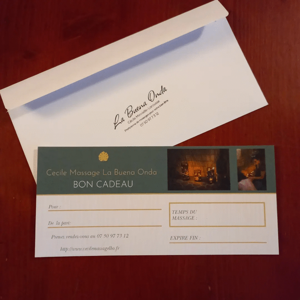 bon cadeau pour un massage enveloppe plaisir d'offrir