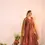 Thumbnail: Mogra Wine Hand Block Printed Pintuck Chanderi Kurta Set