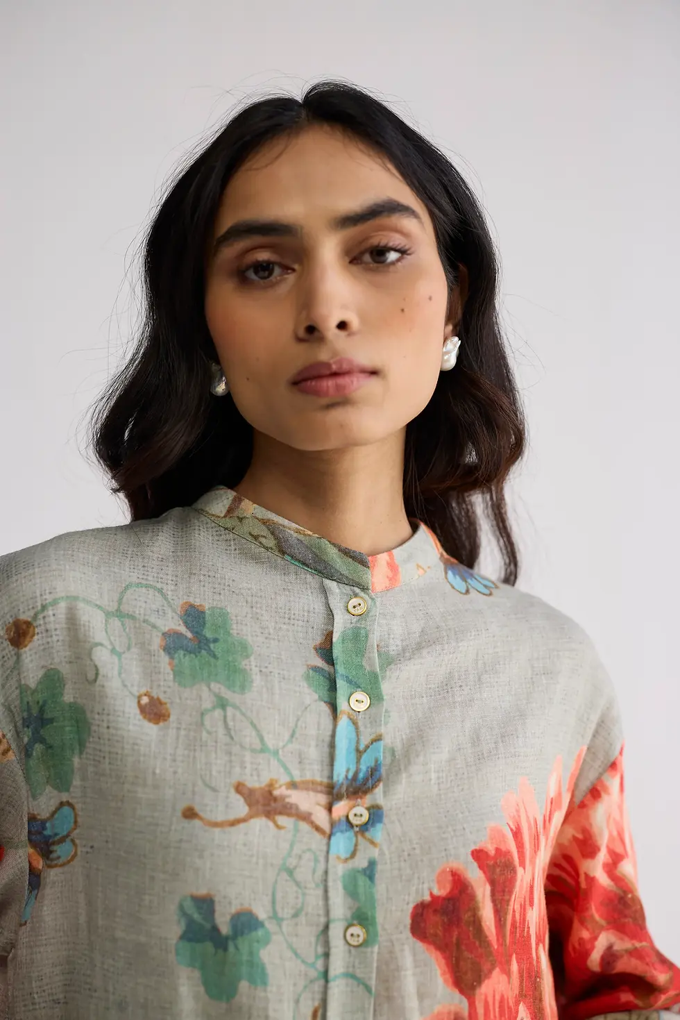 Thumbnail: Cabbage Rose Shirt Dress