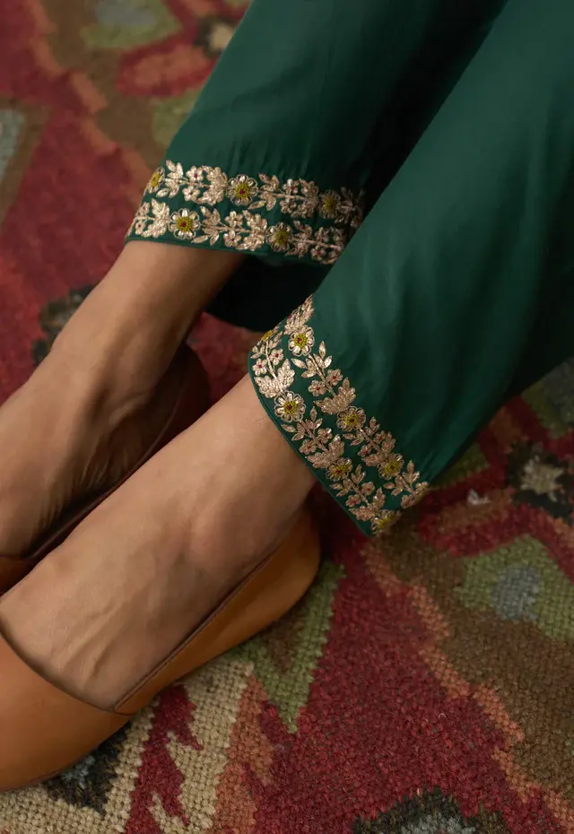 Thumbnail: Mysa Kurta Set - Deep Green