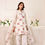 Thumbnail: Gulbel White-Purple Hand Block Printed Mulmul Short Kurta Set