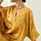 Thumbnail: Damani Silk With Gold Weave Kimono Kaftan Set - Mustard