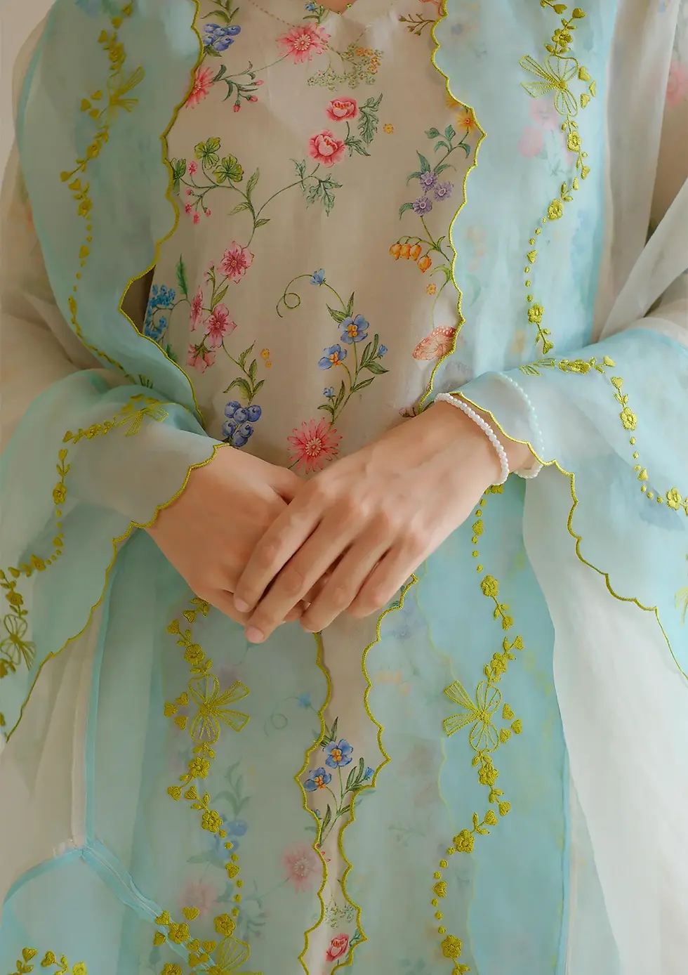 Thumbnail: Forest Breeze Beige Kurta Set