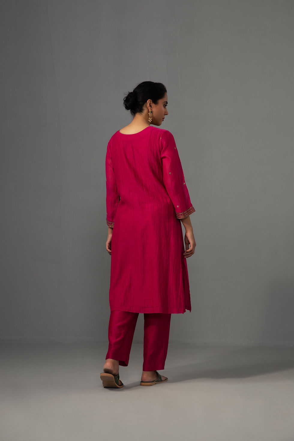 Thumbnail: Ramya Kurta Dupatta Set Fuschia