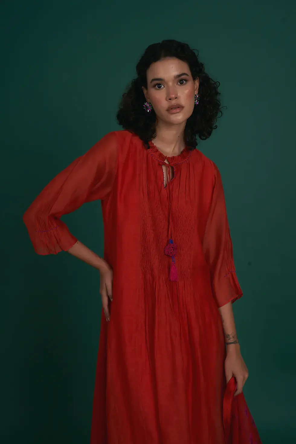 Thumbnail: Orina Red Kurta set