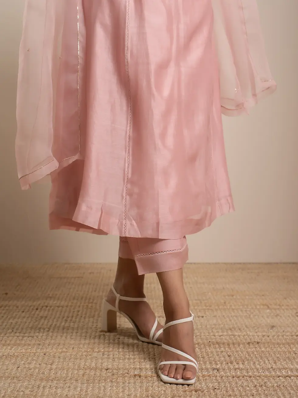 Thumbnail: The Tea Rose Kurta Set - Greige