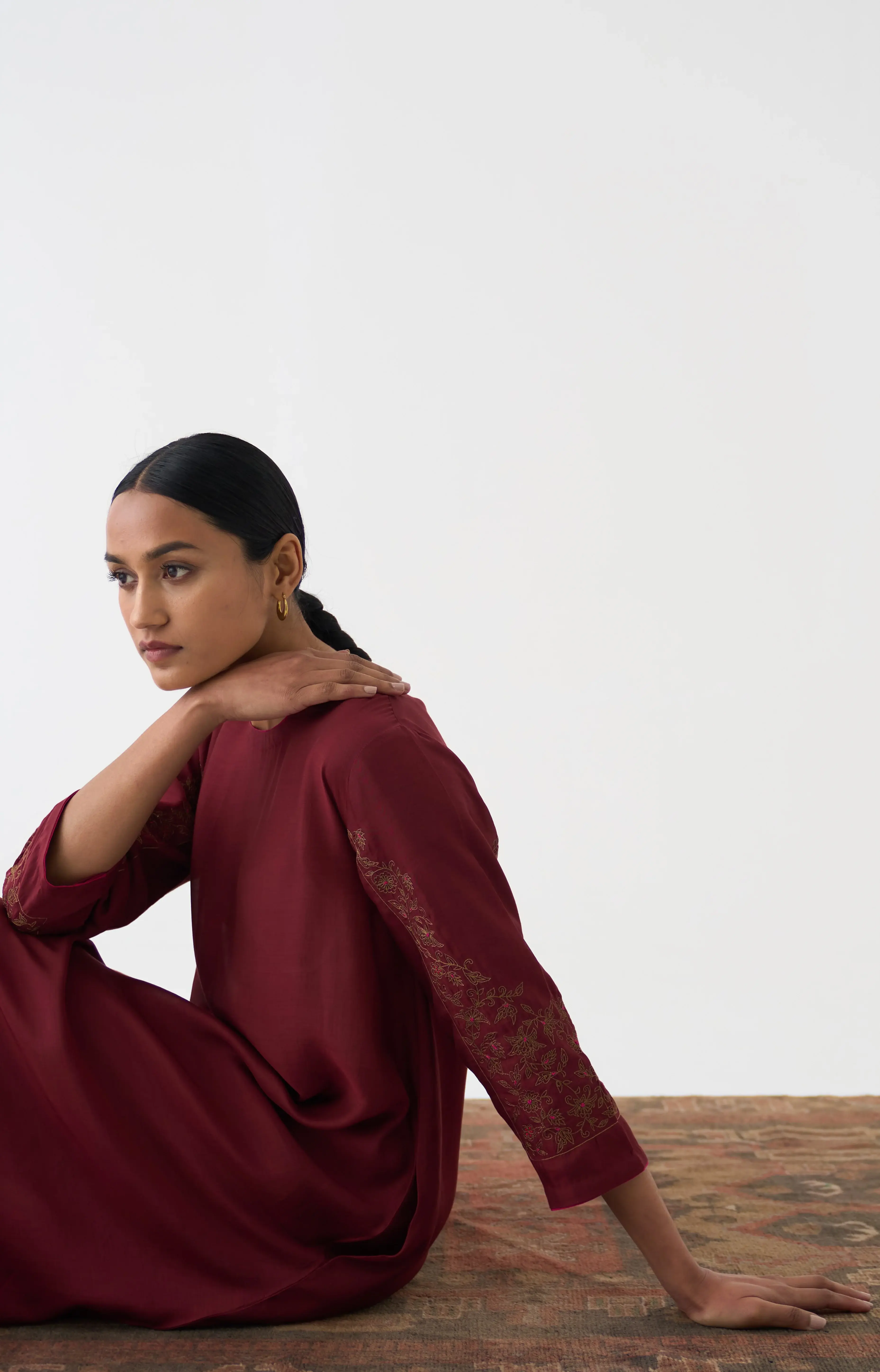 Inara Kurta Set - Maroon