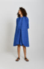 Thumbnail: Linen Bermuda Co-ord Set with Jacket- Cobalt Blue