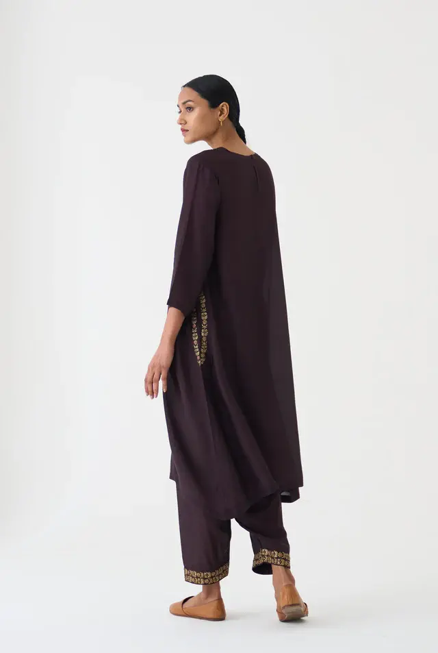 Thumbnail: Mysa Kurta Set - Deep Wine