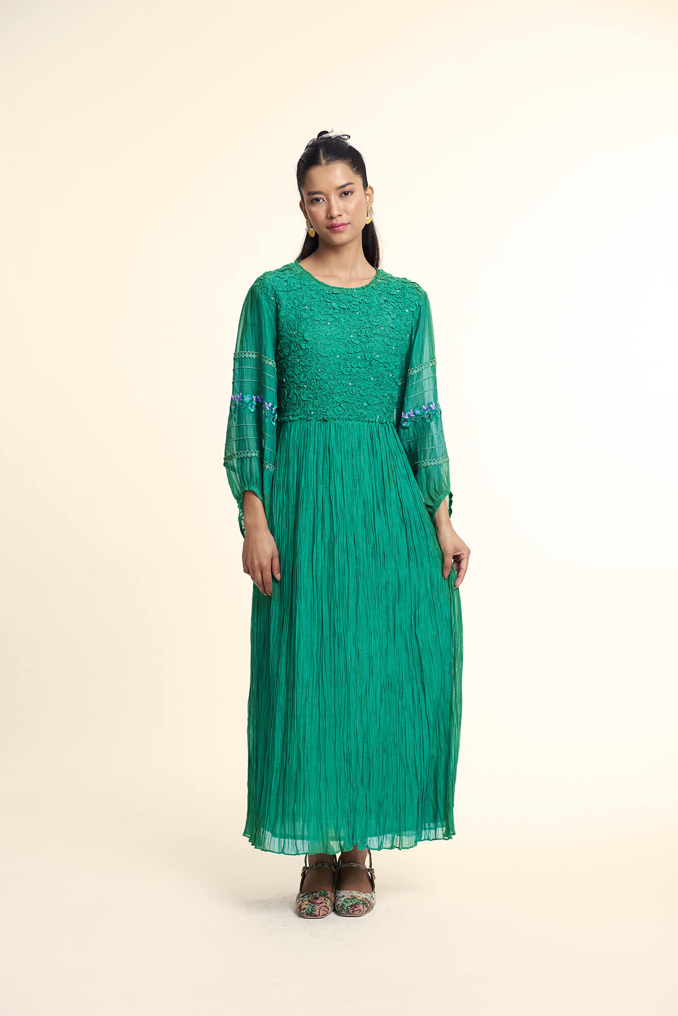 Cherry Dress - Green