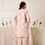 Thumbnail: Gul Jaal Pale Pink Hand Block Printed Mulmul Short Kurta Set
