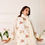 Thumbnail: Gul Jaal Ivory-Pink Hand Block Printed Mulmul Short Kurta Set