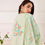 Thumbnail: Gulbel Sea Green Hand Block Printed Mulmul Short Kurta Set