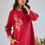 Thumbnail: Gulaab Hand Block Printed Linen Kurta Set - Red