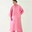 Thumbnail: Kaya Zari Stripe And Silk Patch Kurta Set - Candy Pink And Gold