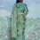 Thumbnail: Rangoon Creeper Wasabi Linen Saree