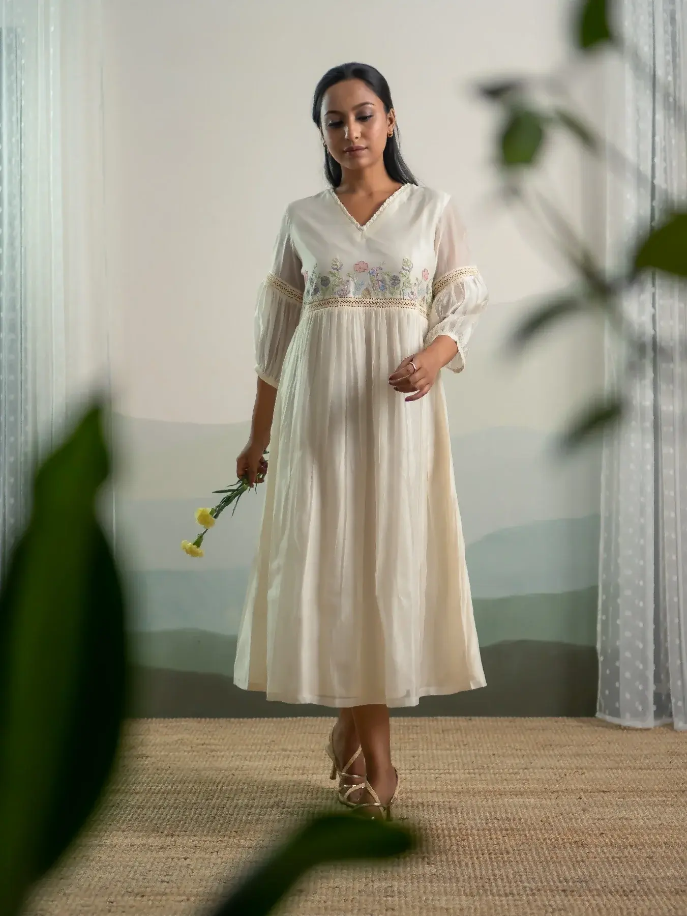 The Garden Dress - Off white