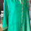 Thumbnail: Mulberry Silk Embroidered Cuff Kurta Set- Green