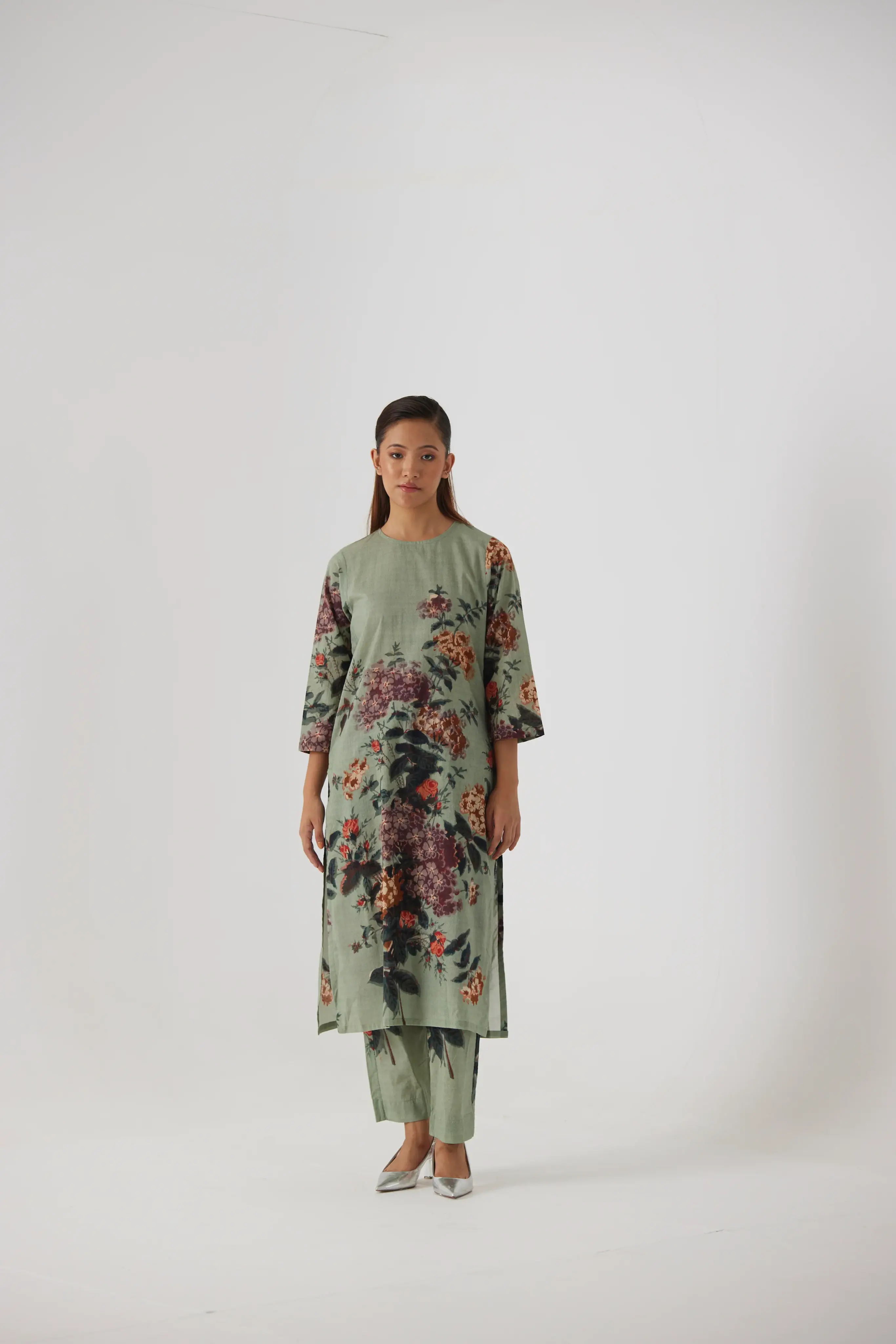 Livia Long Cotton Kurta Set