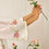 Thumbnail: Gul Jaal Ivory-Pink Hand Block Printed Mulmul Short Kurta Set