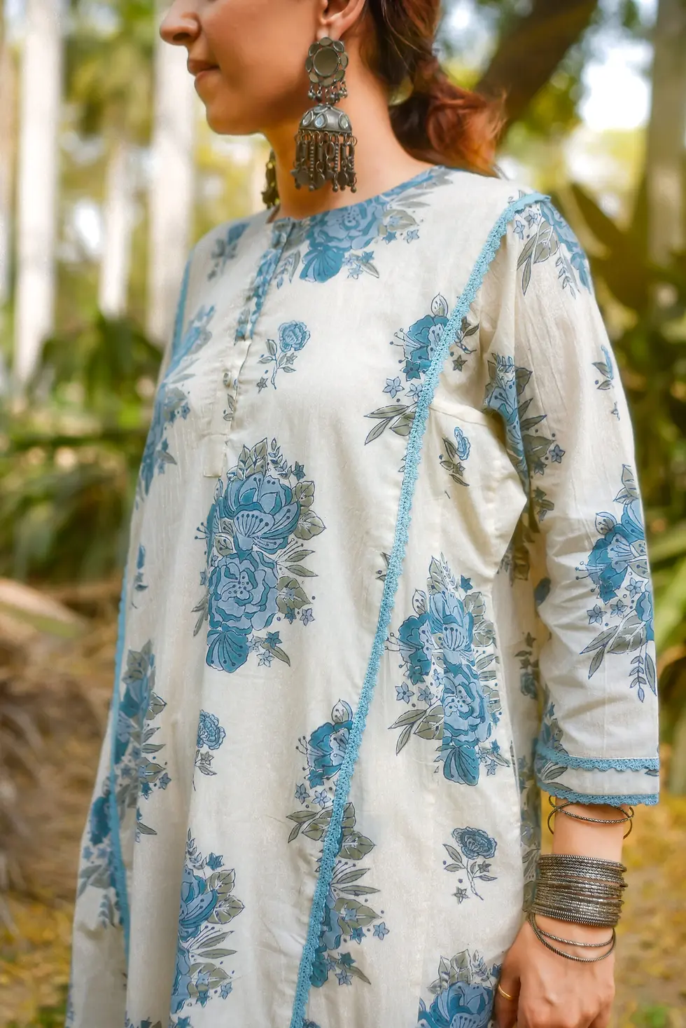 Thumbnail: Amelia Choga Set - Ivory & Blue