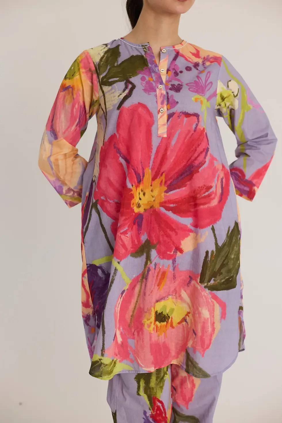 Thumbnail: Dolly Purple Short Kurta Set