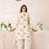 Thumbnail: Gul Jaal Ivory-Pink Hand Block Printed Mulmul Short Kurta Set