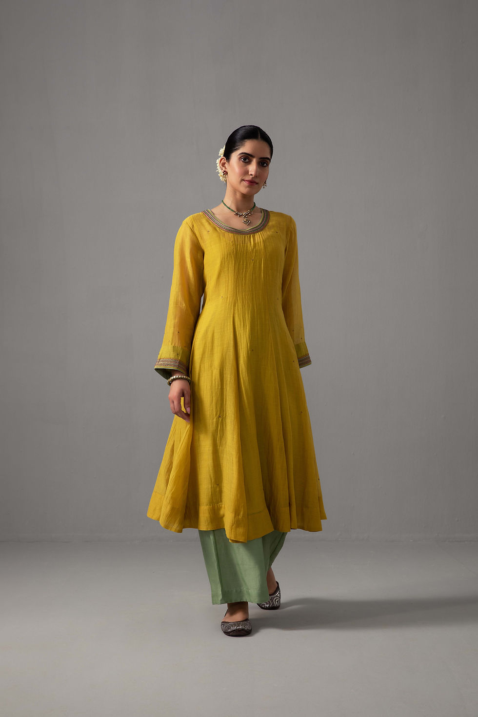 Thumbnail: Rukmani Anarkali Set Yellow