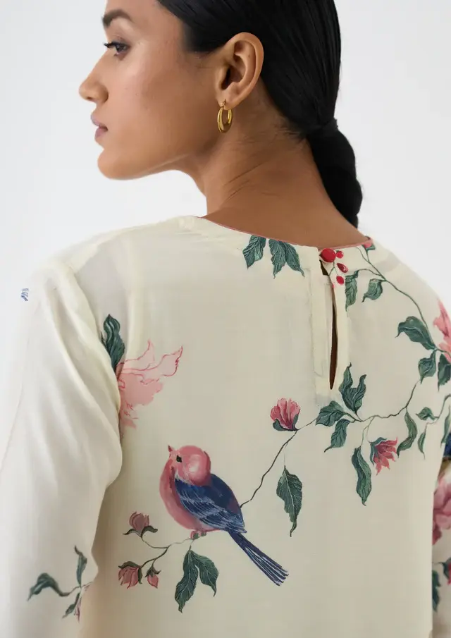 Thumbnail: Bloome Kurta Set - Ivory