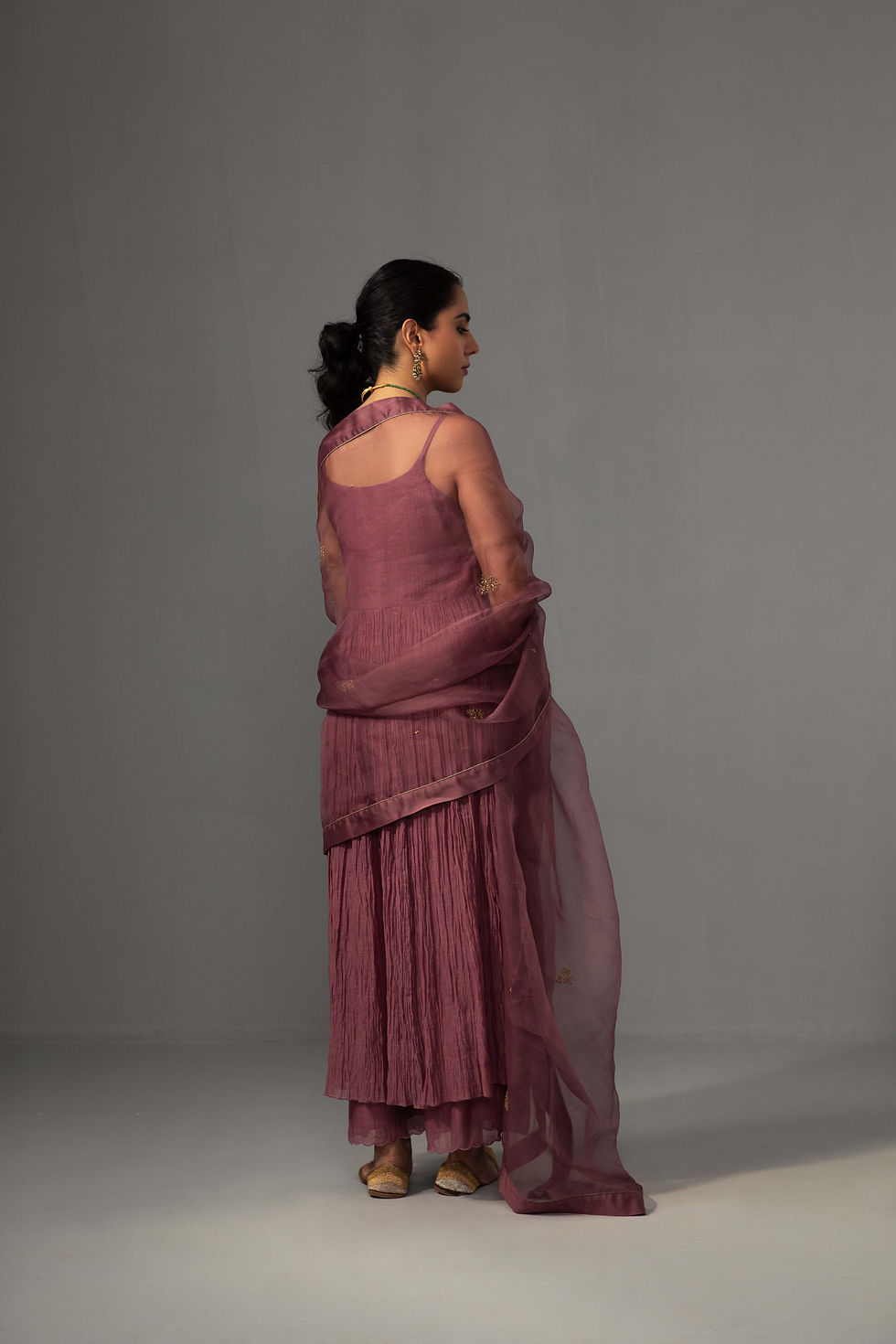 Thumbnail: Roomani Ghera Set Mauve