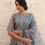 Thumbnail: Embroidered Panel Border Saree - Teal