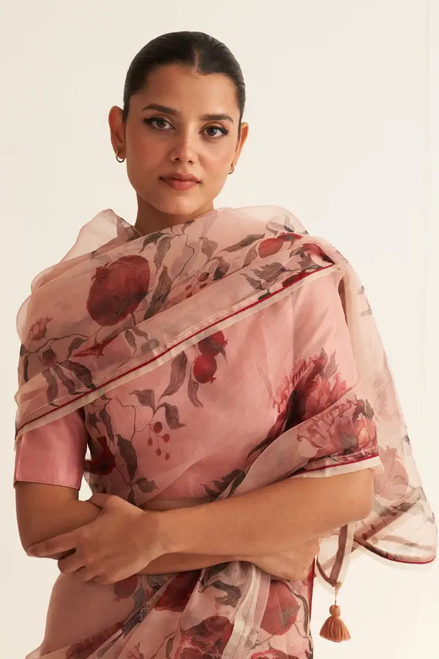 Thumbnail: Saira Old Rose Saree