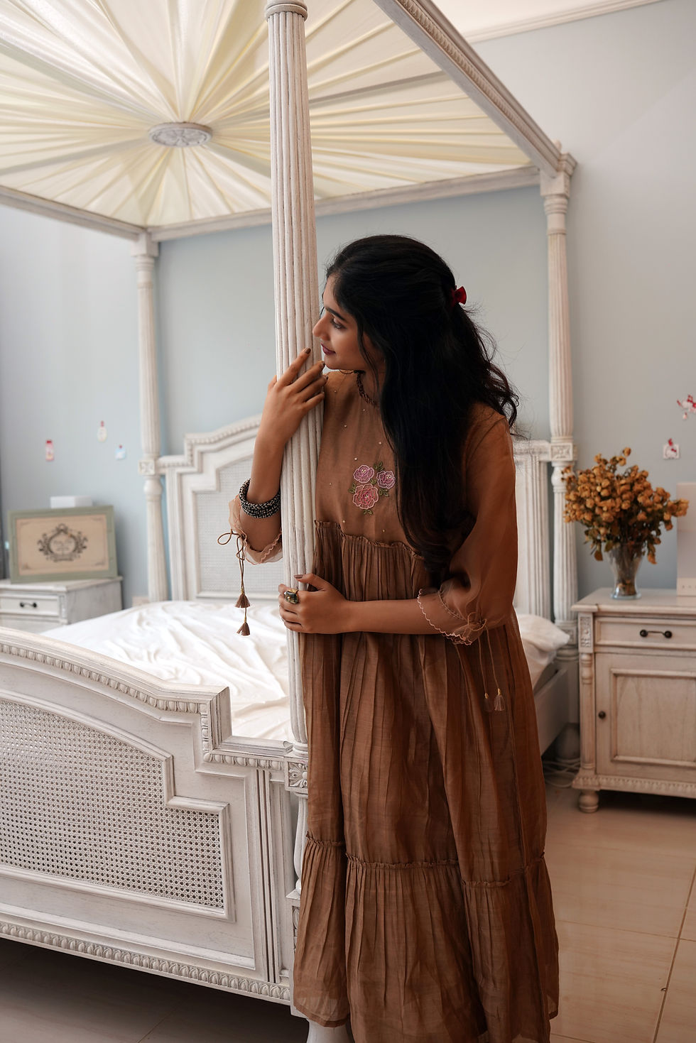 Thumbnail: The English Rose Dress - Tawny brown