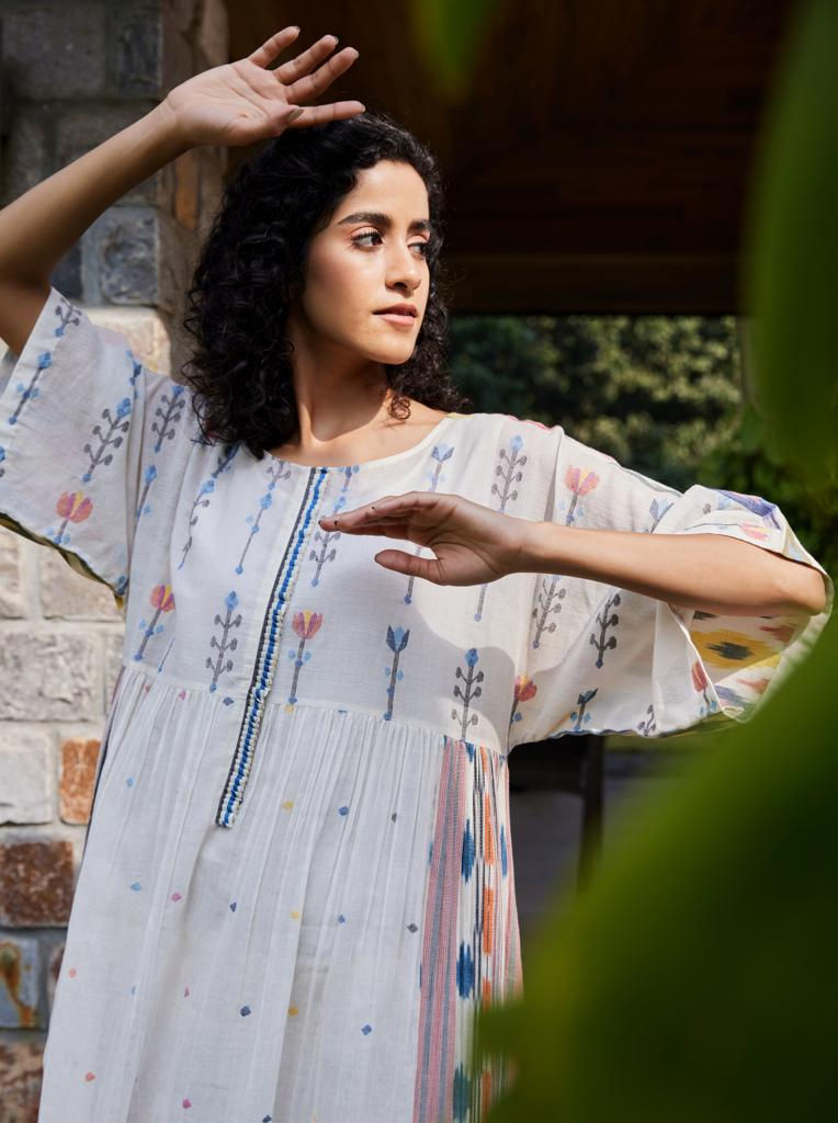 Thumbnail: The Ivory Tulip Dress/Kurta