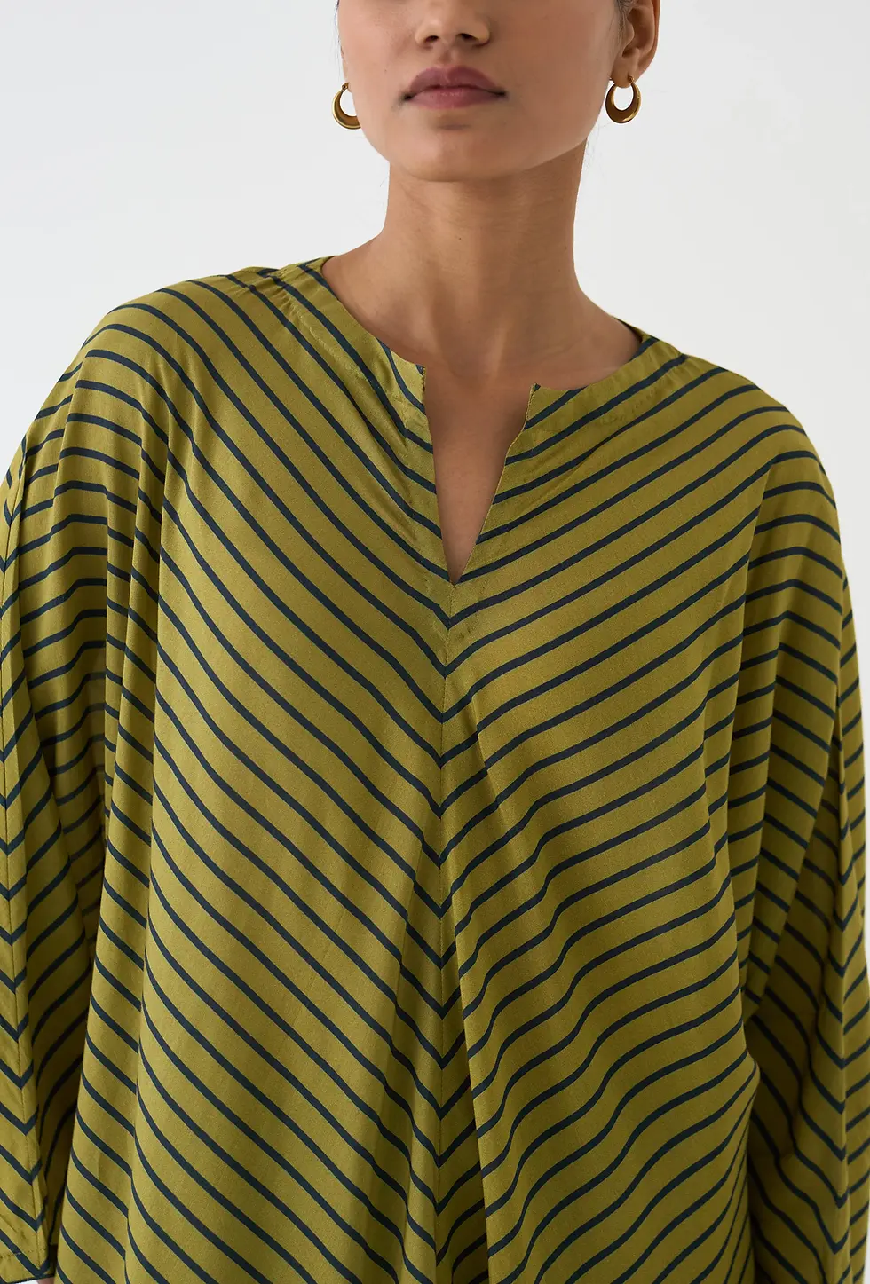 Thumbnail: Butterfly Calla Kaftan Set - Lime