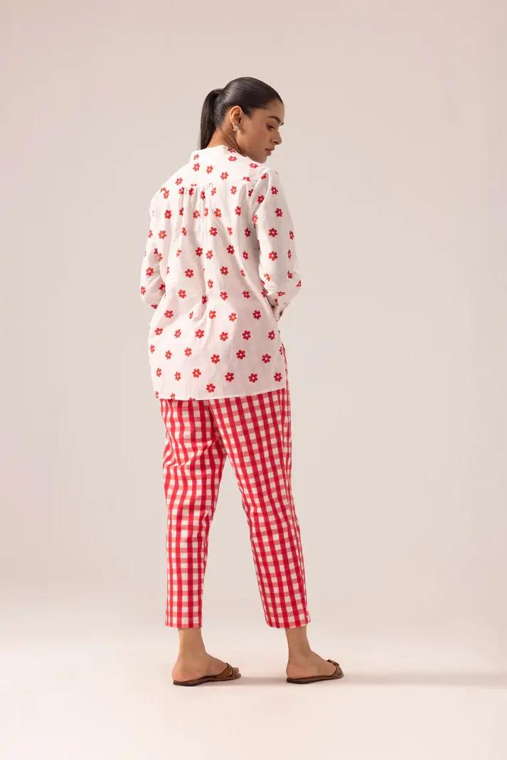 Thumbnail: Aparna Pant and Shirt Set Red