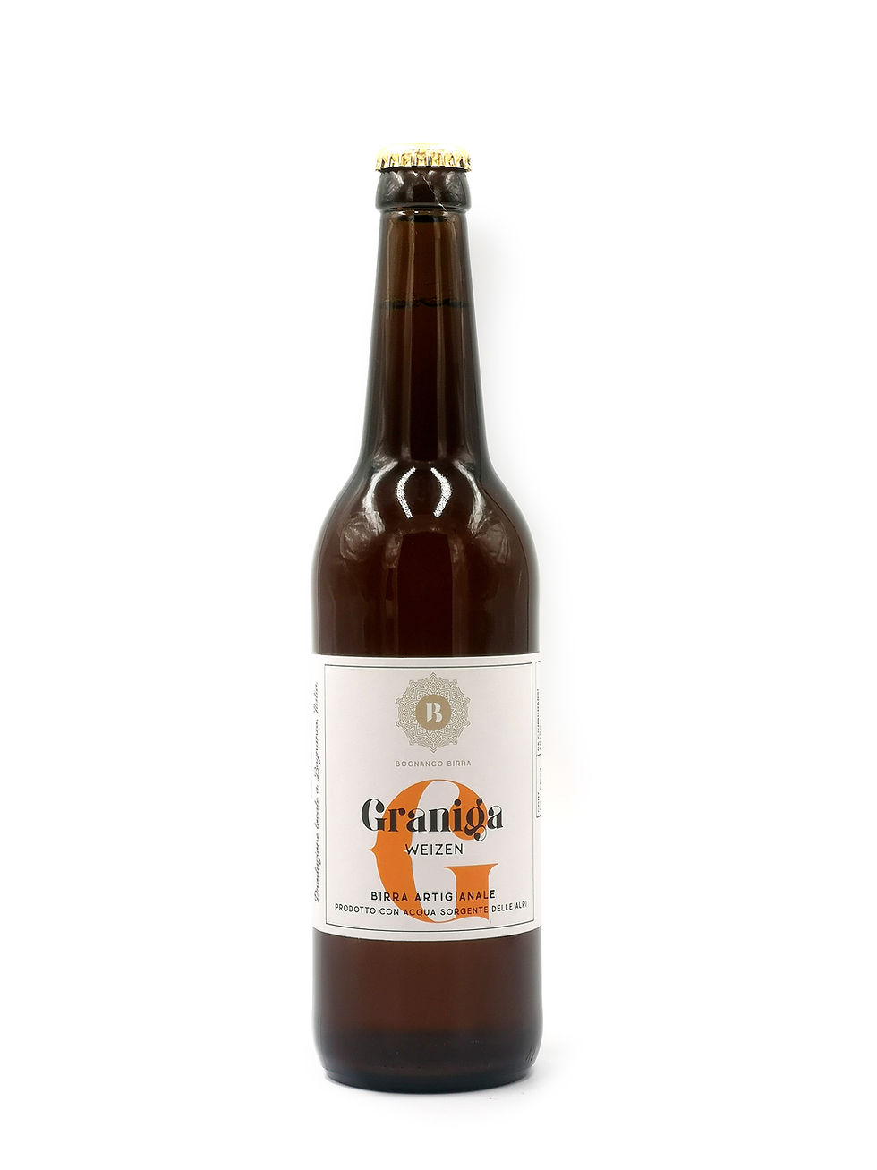 Graniga birra artigianale chiara di frumento di origini tedesca, con corpo medio, poco amara, rinfrescante con aroma fruttato e con leggera acidità.