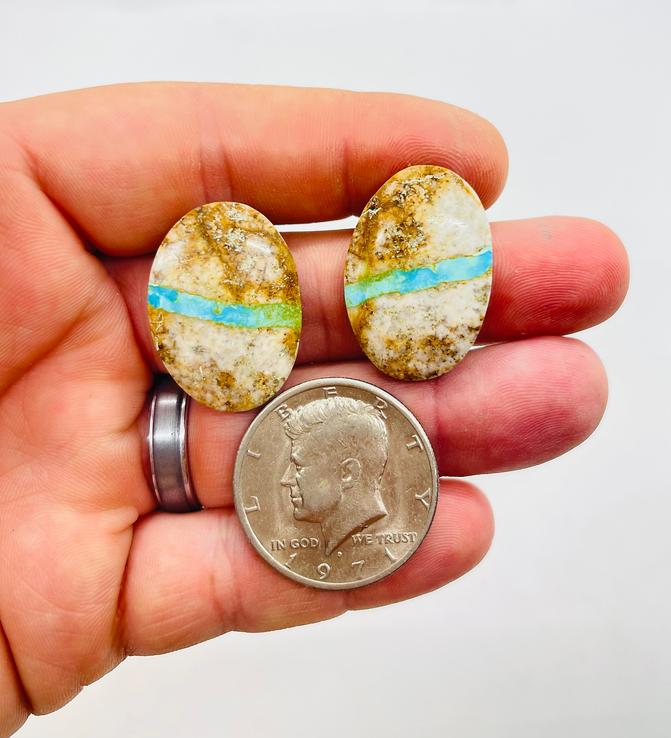 West Walker Ribbon Turquoise Cabs