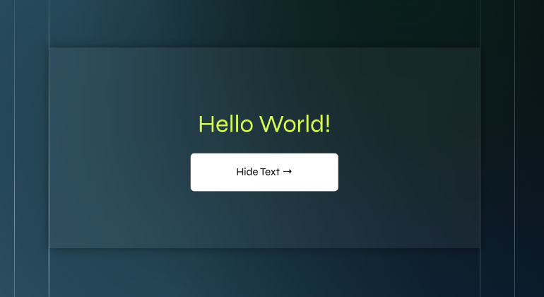 Hello Show and Hide Elements