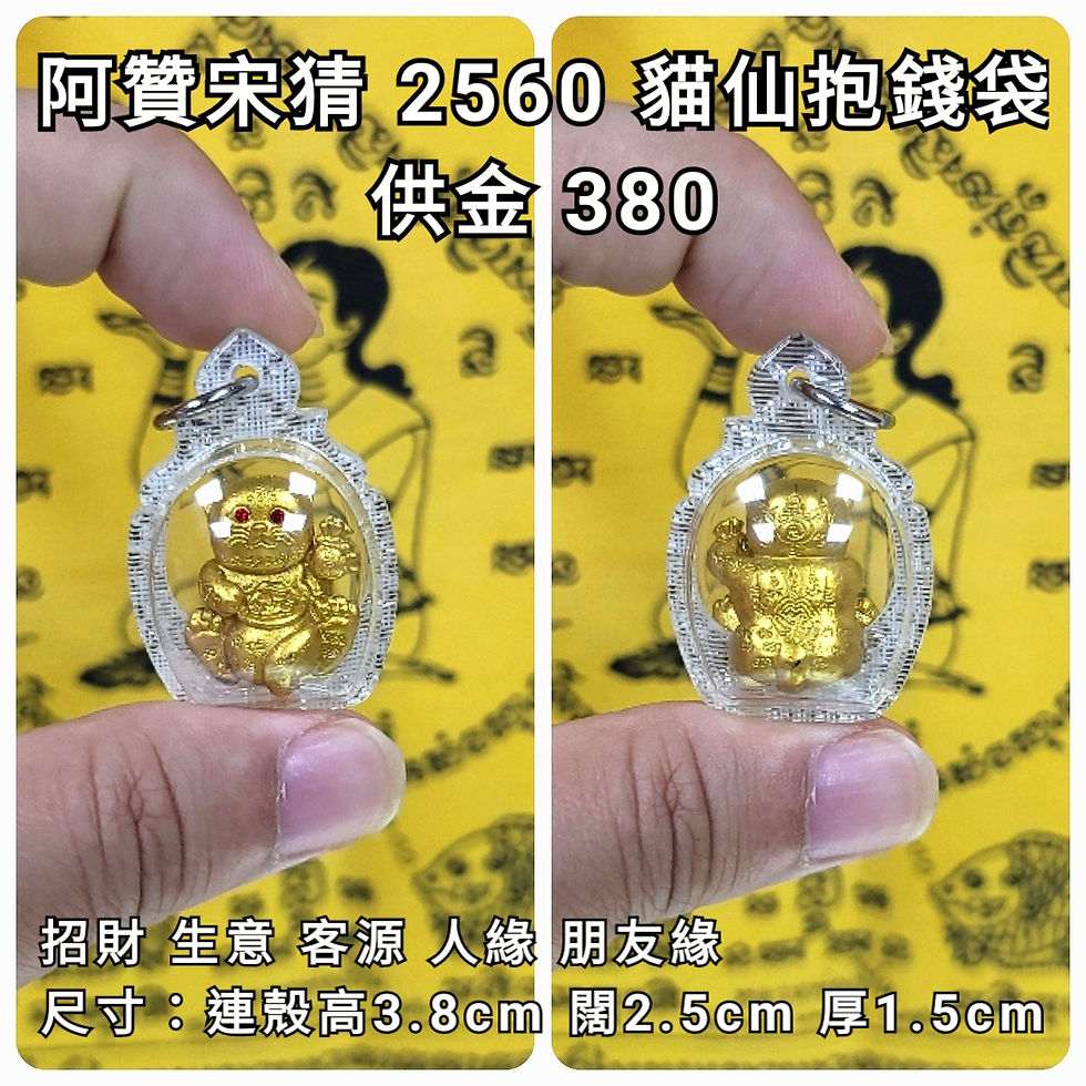 阿贊宋猜 2560 招財貓抱錢袋